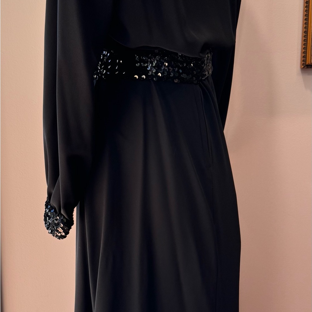 Three Flaggs‎ skinner couture ladies vintage 90s black 2 piece skirt set size 8 - Picture 3 of 16